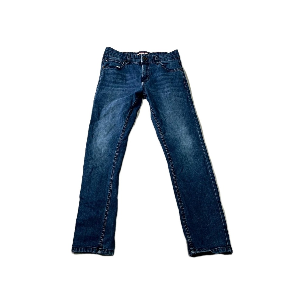 Tommy Hilfiger Jeans Womens 14 Blue Denim Medium Wash Whiskering Straight Leg